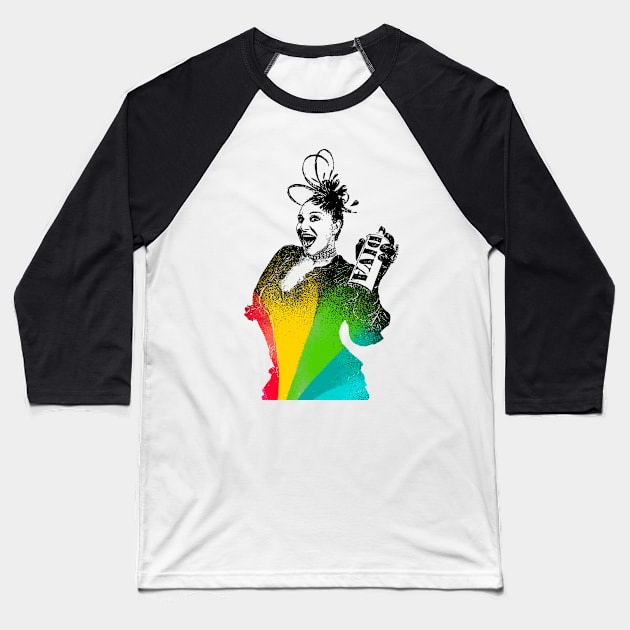 Rainbow Diva Baseball T-Shirt by annabellaaa